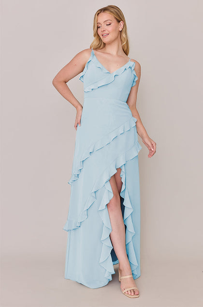 Jules Chiffon Dress | Made To Order | Light Blue
