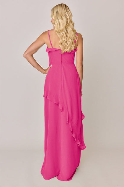 Jules Chiffon Dress | Made To Order | Malibu Pink
