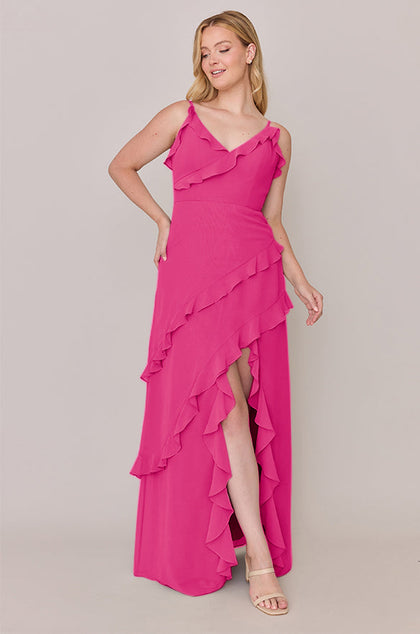 Jules Chiffon Dress | Made To Order | Malibu Pink