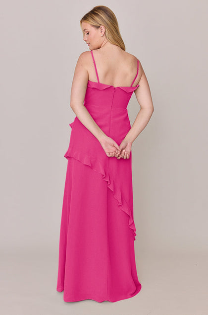 Jules Chiffon Dress | Made To Order | Malibu Pink