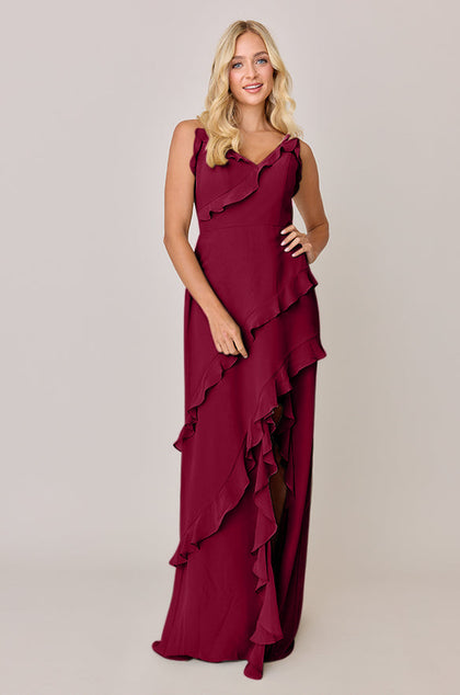 Jules Chiffon Dress | Made To Order | Marsala