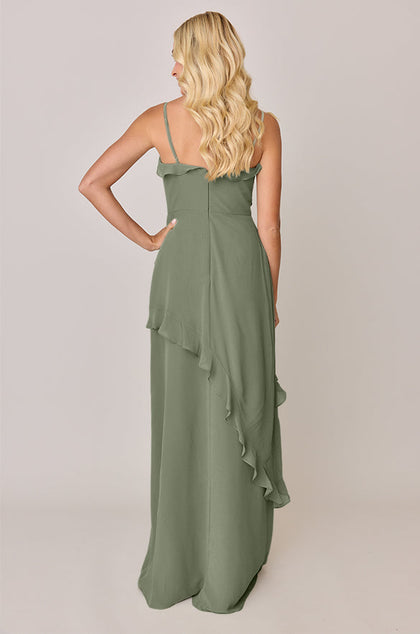 Jules Chiffon Dress | Made To Order | Moss