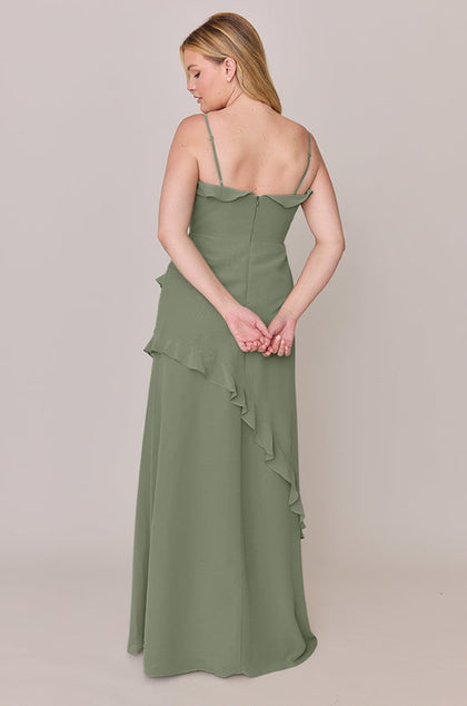 Jules Chiffon Dress | Made To Order | Moss