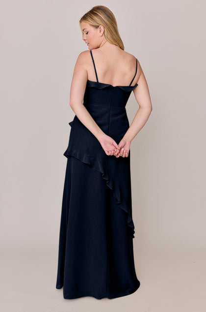 Jules Chiffon Dress | Made To Order | Navy Blue