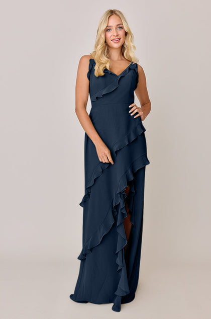 Jules Chiffon Dress | Made To Order | Romantic Blue