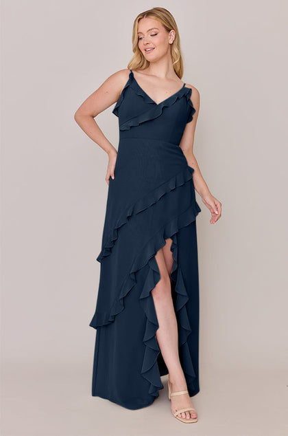 Jules Chiffon Dress | Made To Order | Romantic Blue