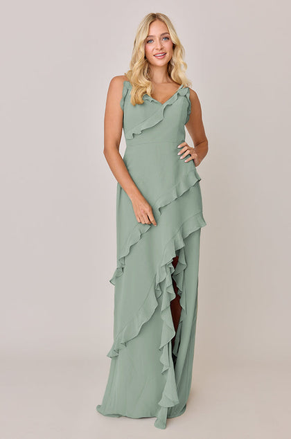 Jules Chiffon Dress | Made To Order | Sage