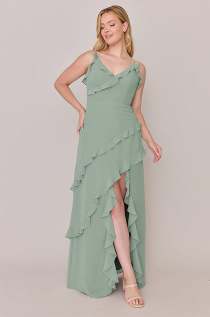 Jules Chiffon Dress | Made To Order | Sage