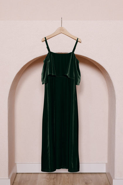 Juniors Riley Convertible Velvet Dress | Made To Order | Emerald