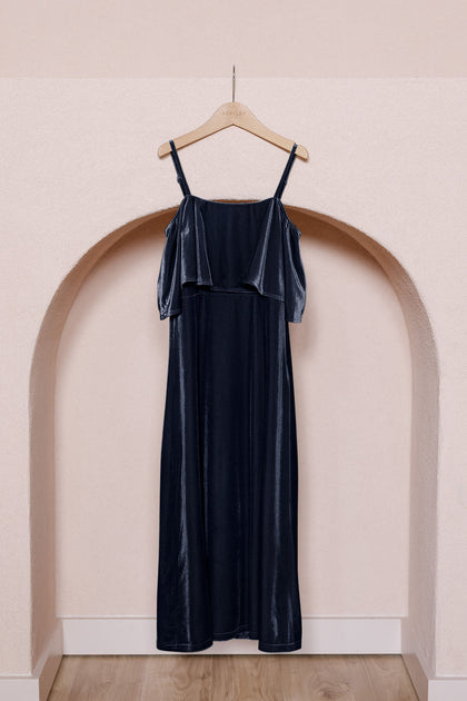 Juniors Riley Convertible Velvet Dress | Made To Order | Navy Blue