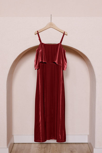 Juniors Riley Convertible Velvet Dress | Made To Order | Romantic Rose