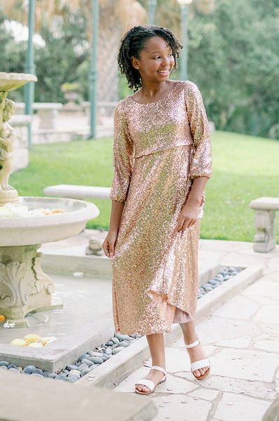 Juniors Addison Sequin Dress | Made to Order Mocha Juniors Addison Sequin Dress | Made to Order Mocha