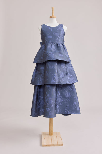 Juniors Georgia Jacquard Dress | Made To Order | Indie Blue