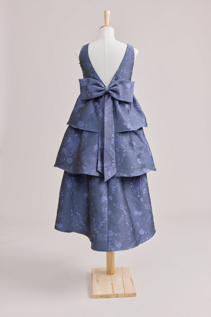 Juniors Georgia Jacquard Dress | Made To Order | Indie Blue