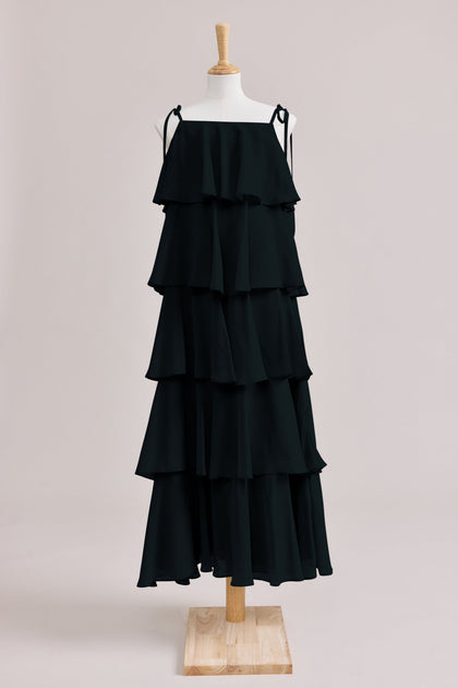 Juniors June Chiffon Dress | Made To Order | Black