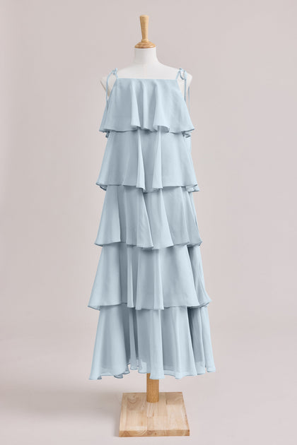 Juniors June Chiffon Dress | Made To Order | Light Blue