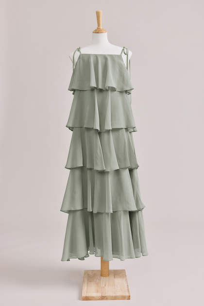 Juniors June Chiffon Dress | Made To Order | Silver Sage