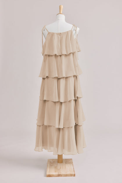 Juniors June Chiffon Dress | Made To Order | Champagne
