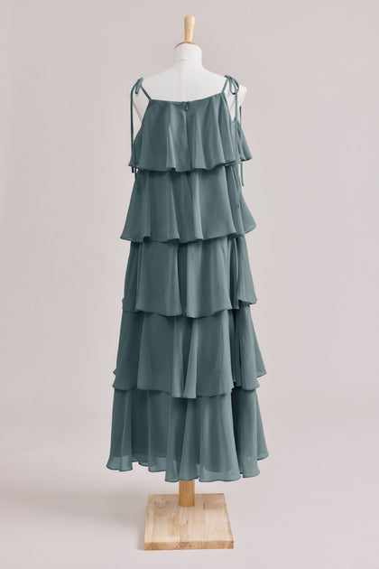 Juniors June Chiffon Dress | Made To Order | Eucalyptus