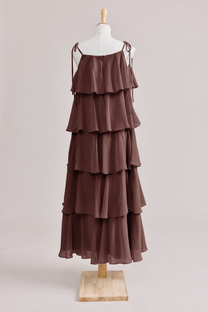 Juniors June Chiffon Dress | Made To Order | Mahogany