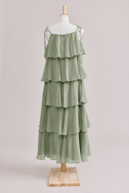 Juniors June Chiffon Dress | Made To Order | Moss