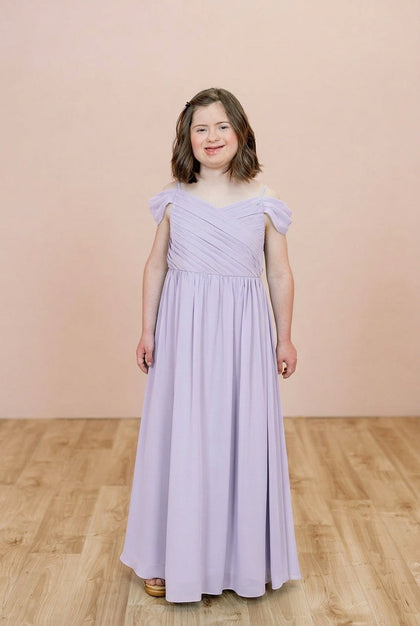 Juniors Lily Chiffon Dress | Made To Order | Light Lavender