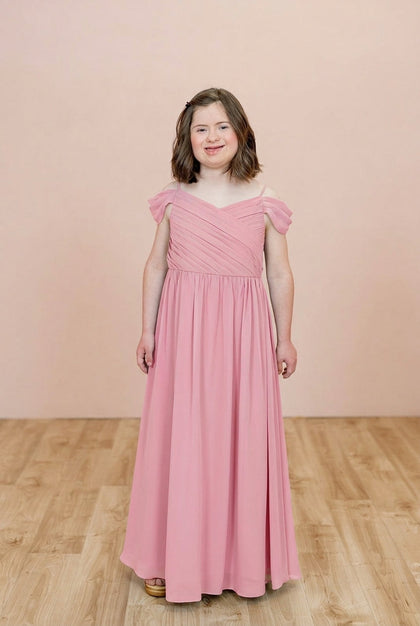 Juniors Lily Chiffon Dress | Made To Order | Rosette