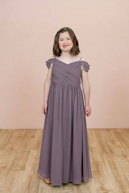 Juniors Lily Chiffon Dress | Made To Order | Wisteria