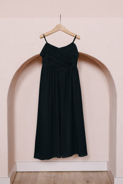 Juniors Lily Chiffon Dress | Made To Order | Black