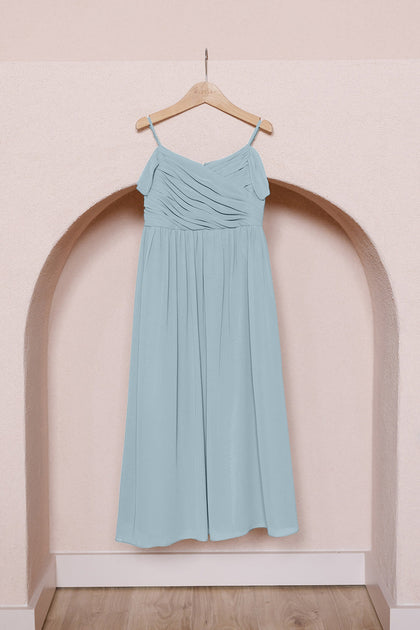 Juniors Lily Chiffon Dress | Made To Order | Light Blue