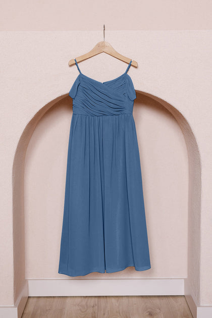 Juniors Lily Chiffon Dress | Made To Order | Romantic Blue