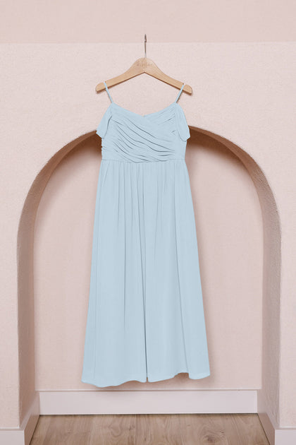 Kids Lily Chiffon Dress | Made To Order | Sky Blue