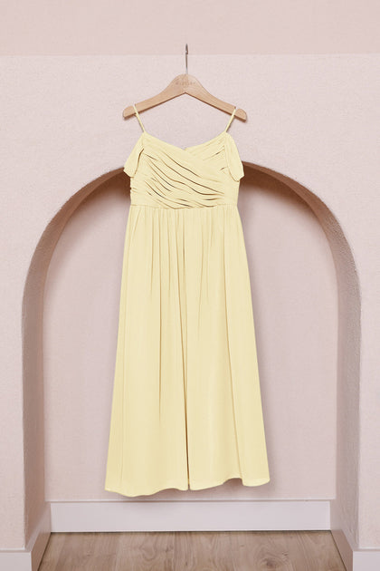 Juniors Lily Chiffon Dress | Made To Order | Yellow