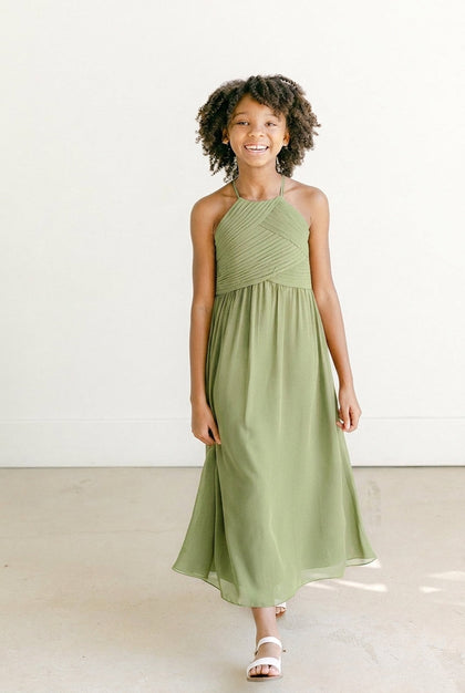 Juniors Mackenzie Chiffon Dress | Made To Order | Matcha