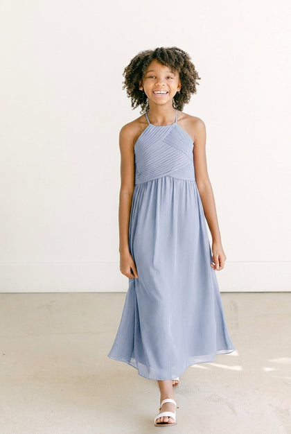 Juniors Mackenzie Chiffon Dress | Made To Order | Periwinkle