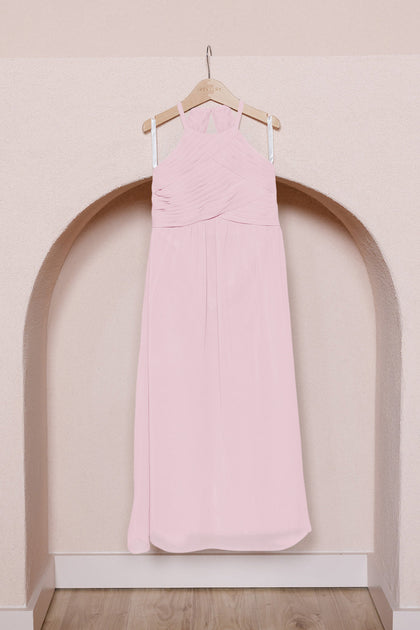 Juniors Mackenzie Chiffon Dress | Made To Order | Baby Pink