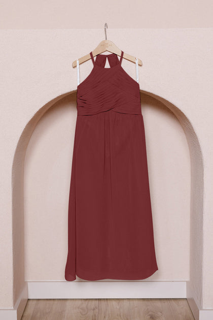 Juniors Mackenzie Chiffon Dress | Made To Order | Cabernet