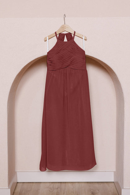 Juniors Mackenzie Chiffon Dress | Made To Order | Cabernet