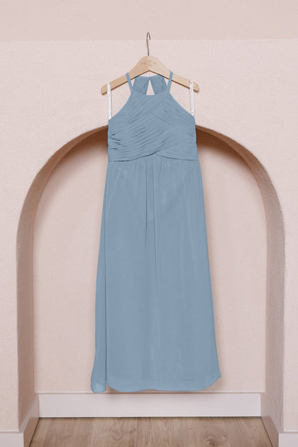 Juniors Mackenzie Chiffon Dress | Made To Order | French Blue