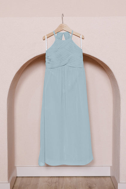 Juniors Mackenzie Chiffon Dress | Made To Order | Light Blue