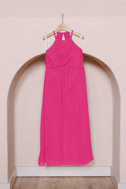 Juniors Mackenzie Chiffon Dress | Made To Order | Malibu Pink