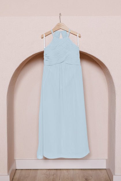 Kids Mackenzie Chiffon Dress | Made To Order | Sky Blue
