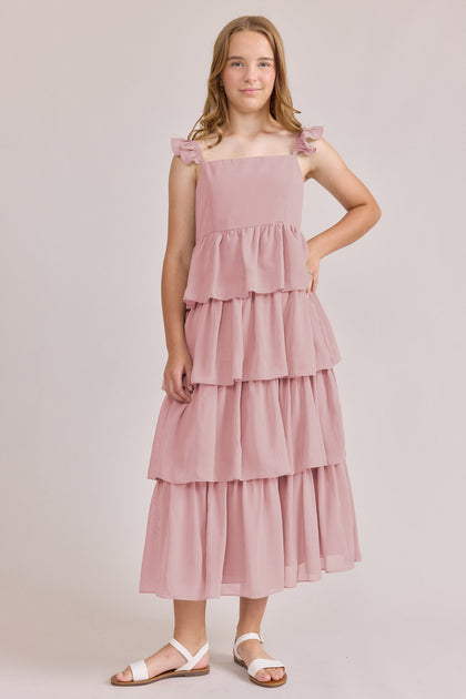Juniors Poppy Chiffon Dress | Made To Order | Blushing Bride