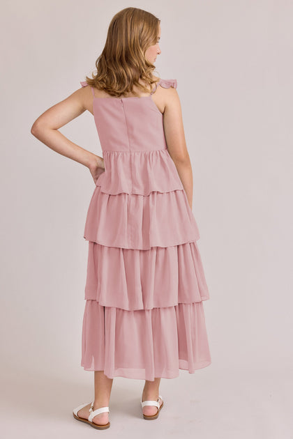 Juniors Poppy Chiffon Dress | Made To Order | Blushing Bride