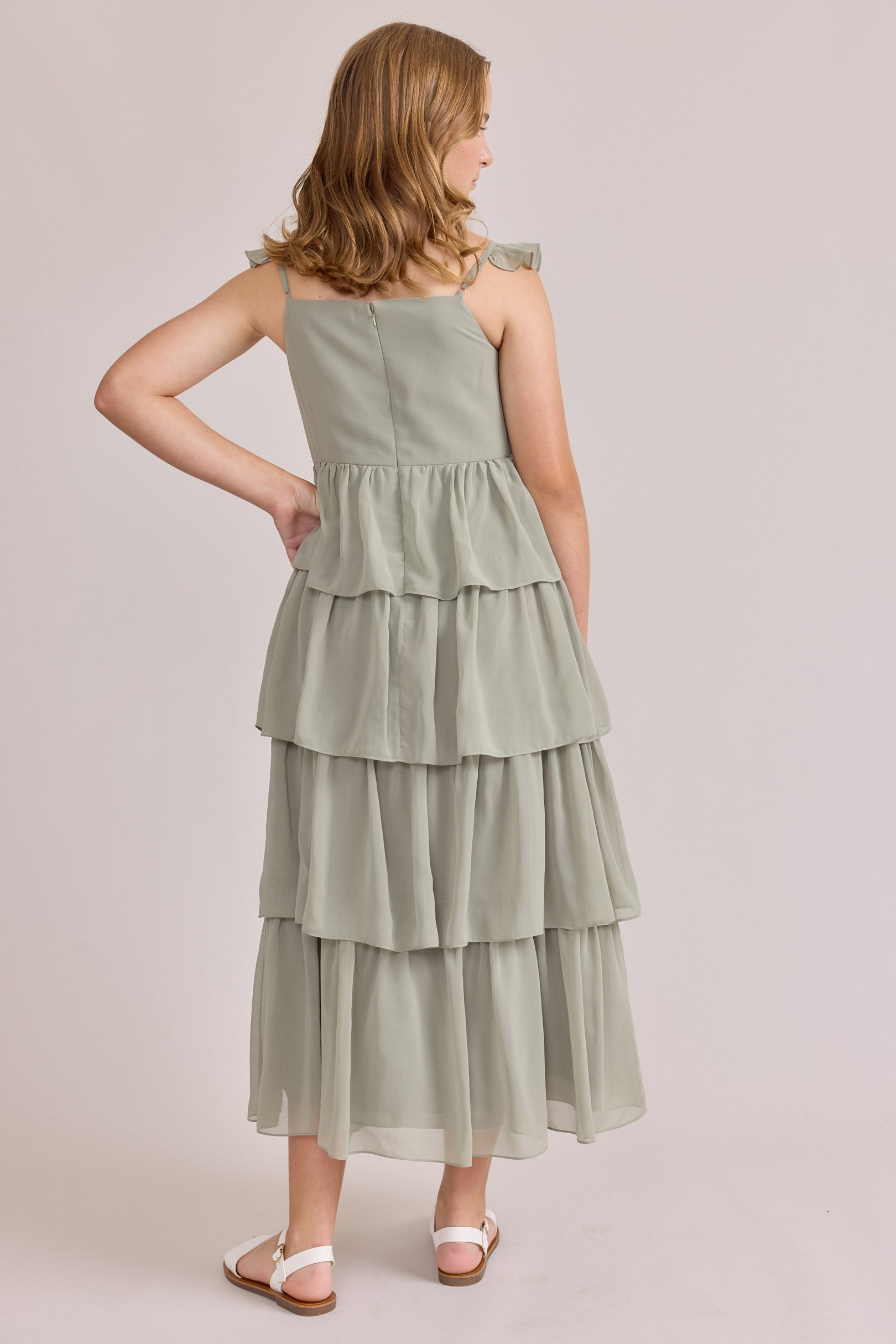 Juniors Poppy Chiffon Dress