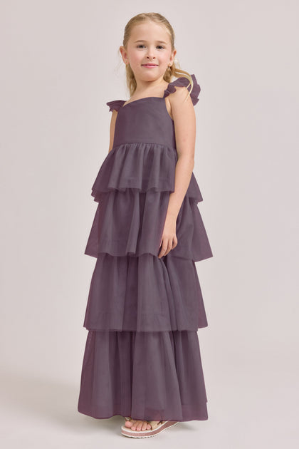 Juniors Poppy Tulle Dress | Made To Order | Dusty Purple