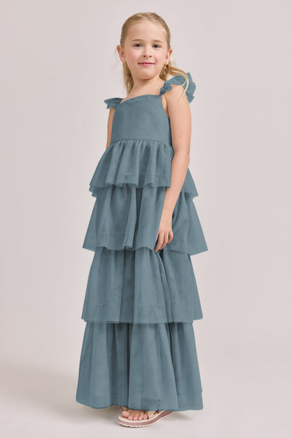 Juniors Poppy Tulle Dress | Made To Order | Eucalyptus
