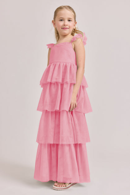 Juniors Poppy Tulle Dress | Made To Order | Rosette
