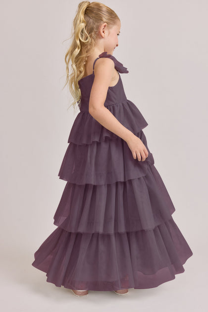Juniors Poppy Tulle Dress | Made To Order | Dusty Purple