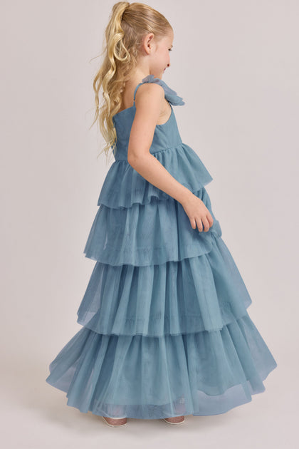 Juniors Poppy Tulle Dress | Made To Order | French Blue